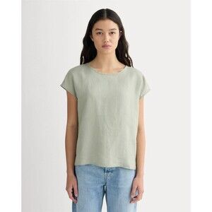 Everlane The Muscle Top In Linen XXS Seagrass Crew Boxy Breezy OVERSIZED NWT B44
